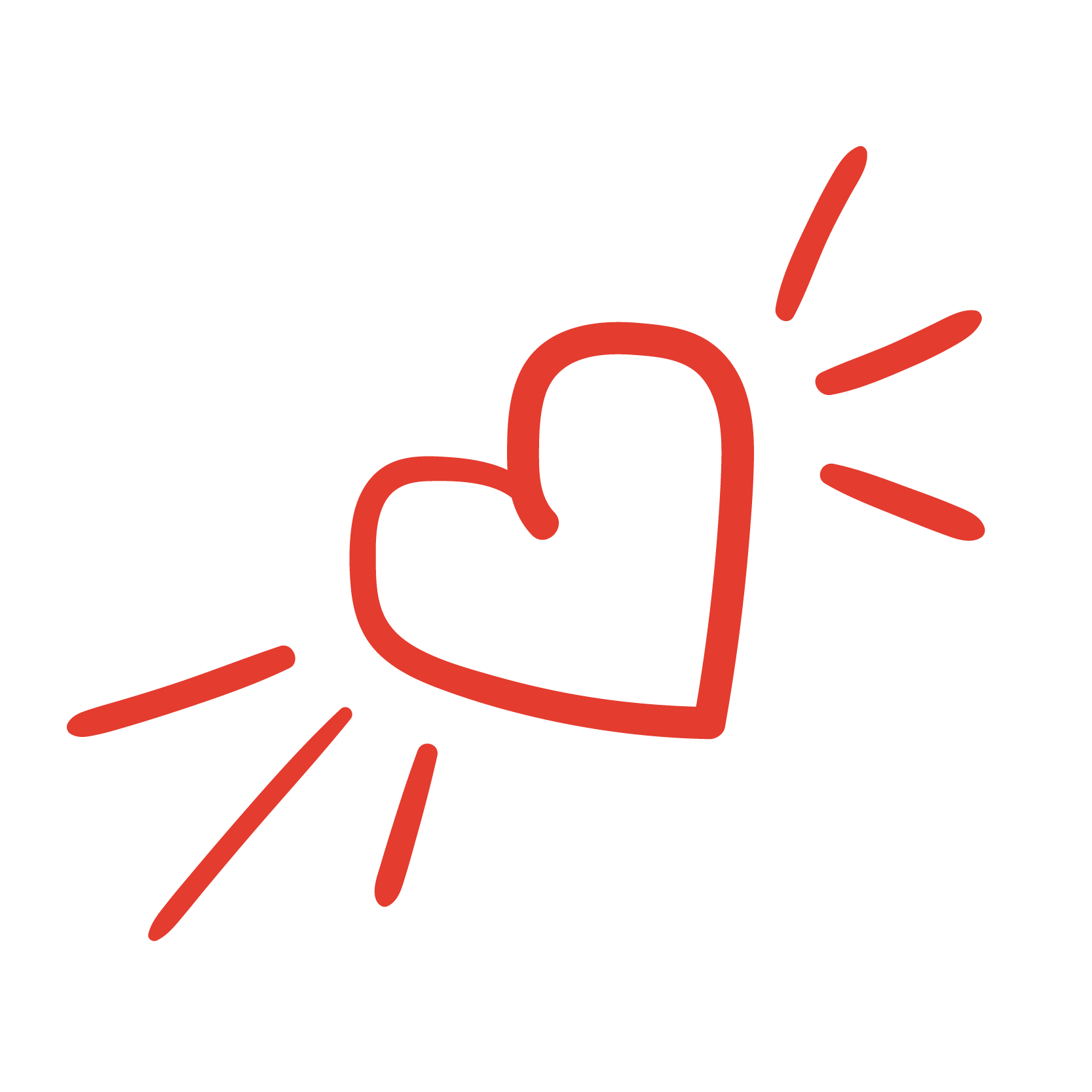 About Red heart doodle