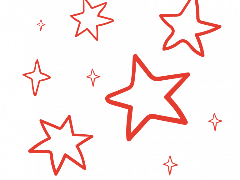 Nine Red Stars doodle